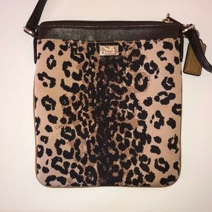 Authentic coach cheetah crossbody purse